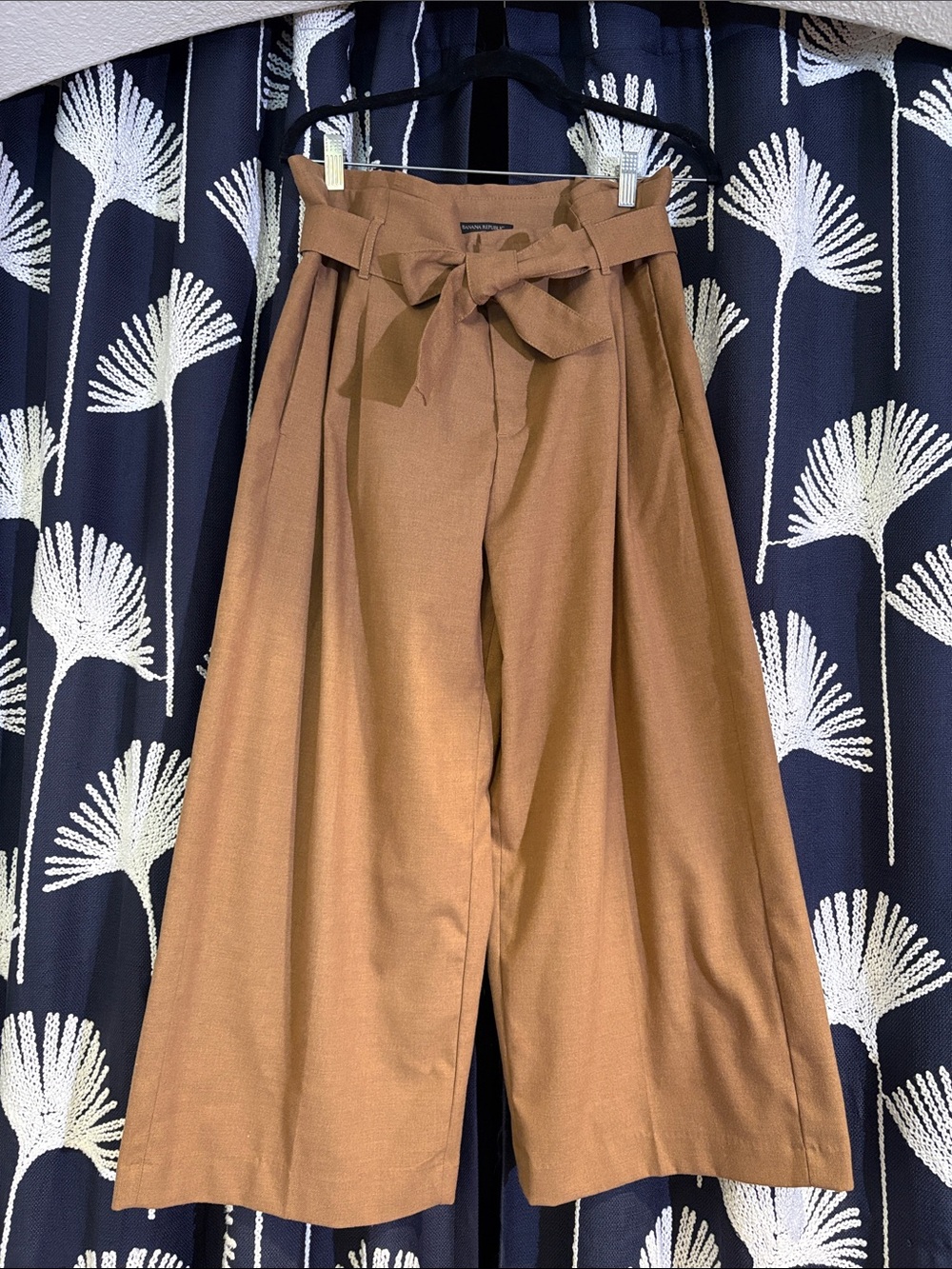 Banana Republic High-Waist Paperbag Wide-Leg Pants - Brown